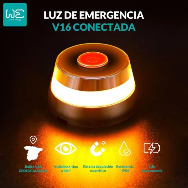LUZ DE EMERGENCIA V16 Obligatoria conectada a DGT - Image 3
